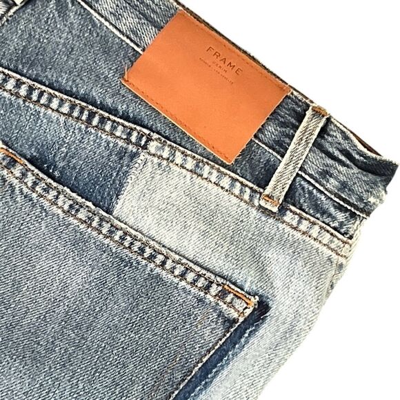 FRAME Nouveau Le Mix Jeans Women’s Size 27 Button Fly Patchwork Denim - Picture 4 of 9